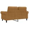 vidaXL Canap&eacute; &agrave; 2 places Marron 120 cm Velours