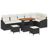 vidaXL Ensemble de canap&eacute; de jardin 9 pc Noir polyrotin