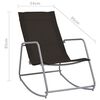 vidaXL Chaise &agrave; bascule de jardin Noir 95x54x85 cm Textil&egrave;ne