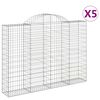 vidaXL Paniers &agrave; gabions arqu&eacute;s 5 pcs 200x30x140/160 cm Fer galvanis&eacute;