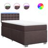 vidaXL Sommier &agrave; lattes de lit avec matelas Marron fonc&eacute; 80x200 cm