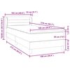 vidaXL Sommier &agrave; lattes de lit avec matelas rose 100x210 cm velours