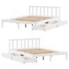 vidaXL Cadre de lit sans matelas blanc 160x200 cm bois de pin massif