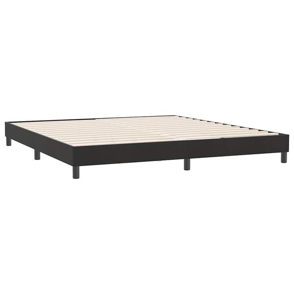vidaXL Sommier à lattes de lit sans matelas noir 180x220 cm velours