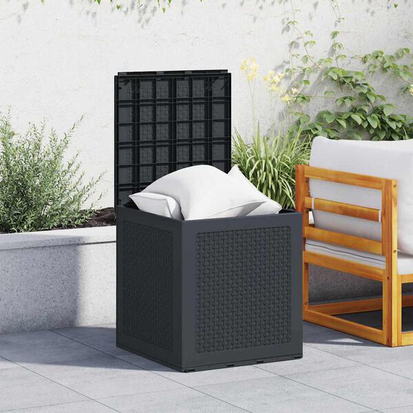 vidaXL Boîte de Rangement de Jardin Anthracite 55 x 53 x 57 cm