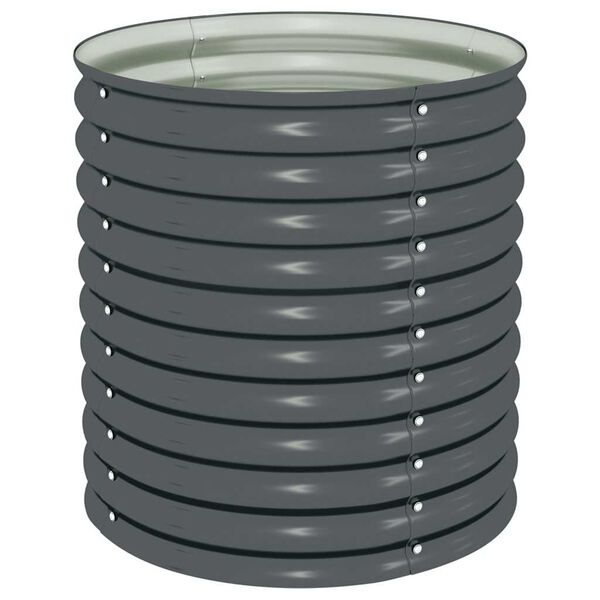 vidaXL Lit sur&eacute;lev&eacute; de jardin 80x80x81 cm Acier galvanis&eacute; Gris