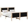 vidaXL Cadre de lit avec t&ecirc;te de lit Noir 140 x 190 cm Pin massif