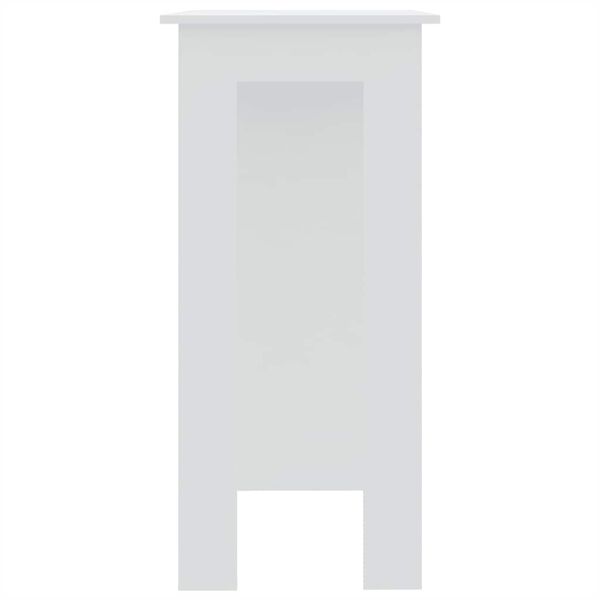 vidaXL Table de bar et &eacute;tag&egrave;re Blanc 102x50x103,5 cm Bois d'ing&eacute;nierie
