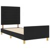vidaXL Cadre de lit avec t&ecirc;te de lit Noir 80 x 200 cm tissu