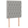 vidaXL Sommier &agrave; lattes de lit et matelas et LED Gris clair 80x200cm