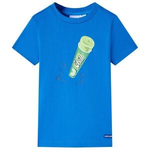 vidaXL T-shirt pour enfants bleu vif 116