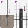 vidaXL Cl&ocirc;ture avec poteau Gris 0,5 x 100 m Acier et PVC