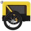 vidaXL Remorque de vélo pour animaux de compagnie jaune et noir