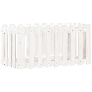 vidaXL Lit sur&eacute;lev&eacute; de jardin design de cl&ocirc;ture 100x50x50cm pin massif
