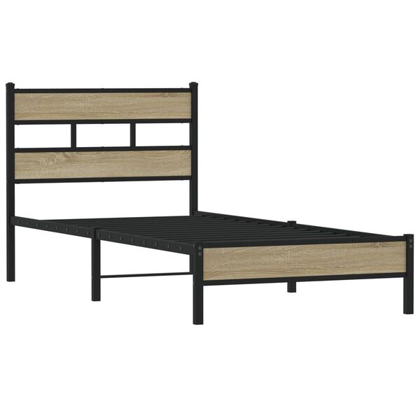 vidaXL Cadre de lit sans matelas ch&ecirc;ne sonoma 100x200 cm