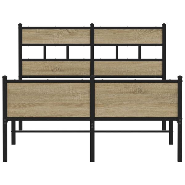 vidaXL Cadre de lit sans matelas ch&ecirc;ne sonoma 120x190 cm