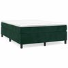 vidaXL Cadre de lit vert fonc&eacute; 140x190 cm velours
