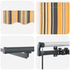 vidaXL Auvent R&eacute;tractable Multicolore 450 &times;300 cm tissu