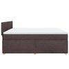 vidaXL Sommier &agrave; lattes de lit avec matelas Marron fonc&eacute; 200x200 cm