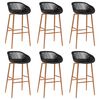 vidaXL Ensemble de bar 7 pcs Blanc et noir