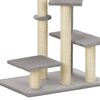vidaXL Arbre &agrave; chat avec griffoir en sisal Gris 125 cm