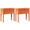 vidaXL Jardini&egrave;res 2 pcs avec pieds cire marron bois de pin massif