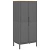 vidaXL Garde-robe FLORO gris 77x53x171 cm bois massif de pin