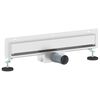vidaXL Drain de Douche Mont&eacute; au Mur Argent&eacute; 50 cm Acier Inox 304