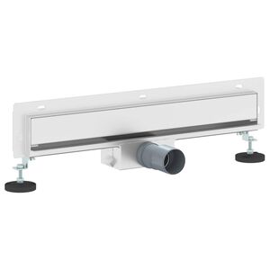 vidaXL Drain de Douche Mont&eacute; au Mur Argent&eacute; 50 cm Acier Inox 304