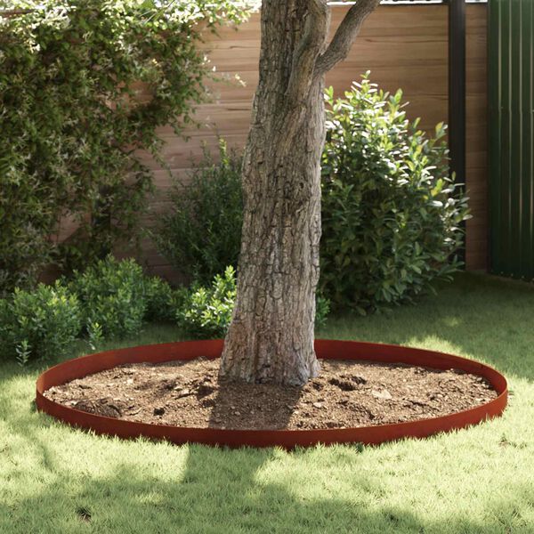 vidaXL Bordure de Pelouse Rouill&eacute; 450 x 0,05 x 15 cm