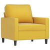 vidaXL Ensemble de canap&eacute;s 3 pcs avec coussins Jaune Velours