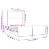 vidaXL Cadre de lit sans matelas rose 120x190 cm velours