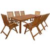 vidaXL Ensemble &agrave; manger d'ext&eacute;rieur 9 pcs Bois d'acacia solide