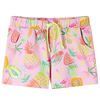 Short pour enfants &agrave; cordon de serrage rose p&acirc;le 104