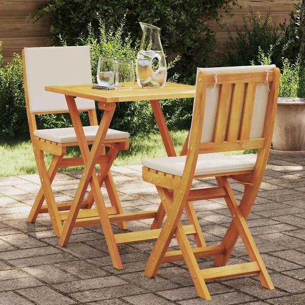 vidaXL Ensemble bistrot 3 pcs Marron Bois d'acacia massif