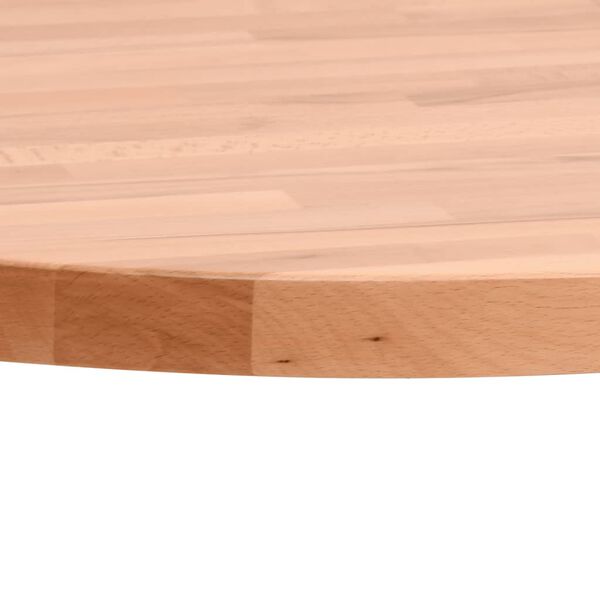 vidaXL Dessus de table &Oslash;90x2,5 cm rond bois massif de h&ecirc;tre