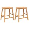 vidaXL Chaises de bar lot de 2 bois massif d'h&eacute;v&eacute;a
