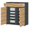 Germania Armoire &agrave; chaussures GW-Lissabon Ch&ecirc;ne et anthracite