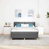 vidaXL Lit &agrave; Ressorts avec matelas Gris fonc&eacute; 160 x 200 cm tissu
