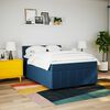 vidaXL Sommier &agrave; lattes de lit avec matelas Bleu 140x200 cm Tissu