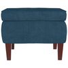 vidaXL Fauteuil &agrave; bascule &agrave; oreilles en velours bleu bois massif