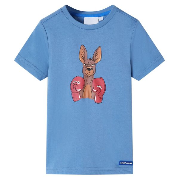 T-shirt pour enfants avec manches courtes bleu moyen 104