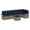 vidaXL Ensemble de canap&eacute; de jardin 7 pc Gris polyrotin
