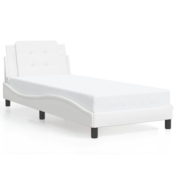 vidaXL Cadre de lit sans matelas Zadar blanc 80x200 cm similicuir