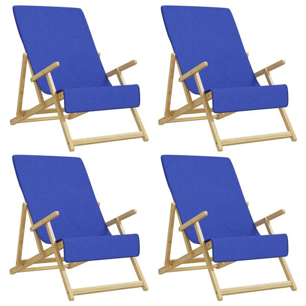 vidaXL Serviettes de plage 4 pcs bleu royal 60x135 cm tissu 400 GSM