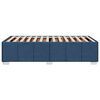 vidaXL Cadre de lit sans matelas bleu 100x200 cm tissu