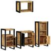 vidaXL Ensemble de mobilier de salle de bain avec &eacute;tag&egrave;re 4 pcs