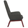 vidaXL Chaise de relaxation Gris fonc&eacute; Tissu