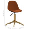 vidaXL Chaises pivotantes &agrave; manger lot de 2 Marron Velours