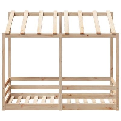 vidaXL Lit pour enfants avec toit 70x140 cm bois massif de pin